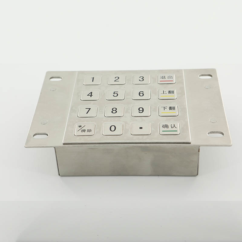 IP65 ضد آب ATM Pad 304 Stainless Steel for Payment Kiosk EPP 16 Keys
