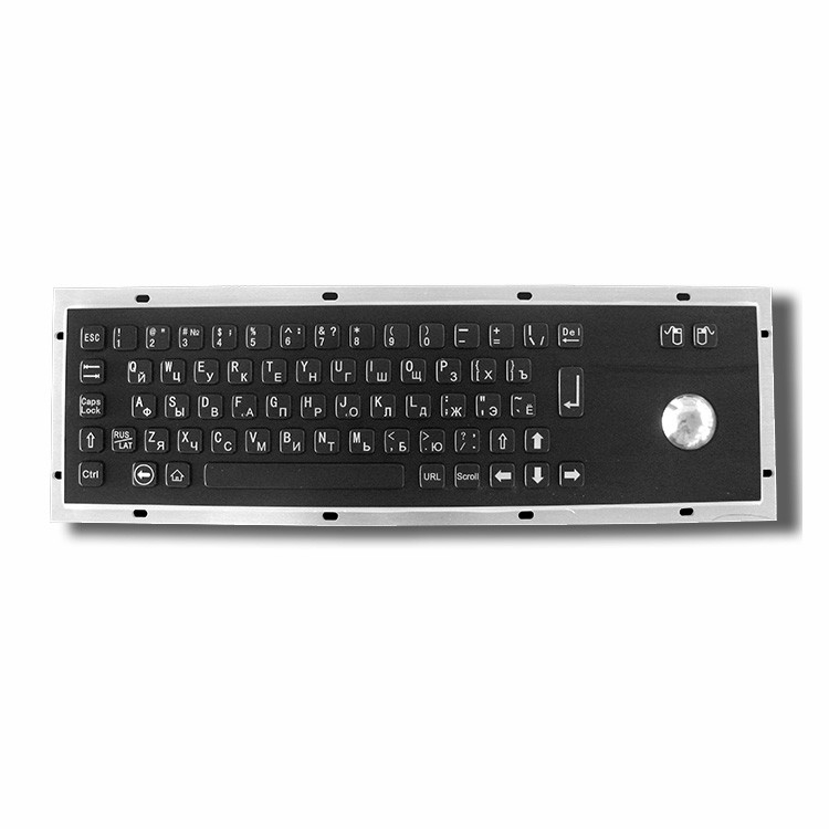 کیوسک سلف سرویس IP65 IK07 رنگ مشکی صفحه کلید فولادی ضد زنگ با توپ
