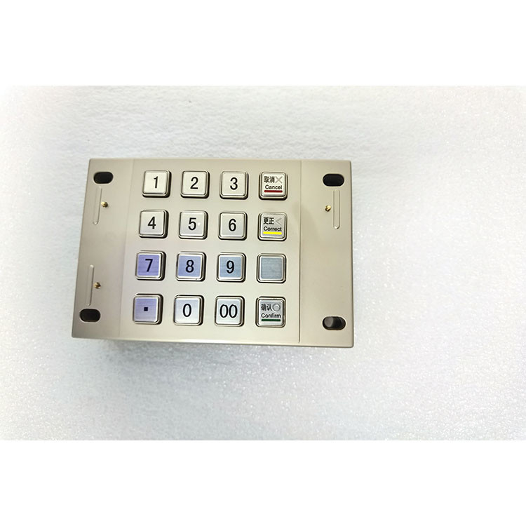 PCI 4.0 دارای گواهینامه DES 3DES ATM EPP Pad Cash Payment Kiosk Metal با 16 کلید