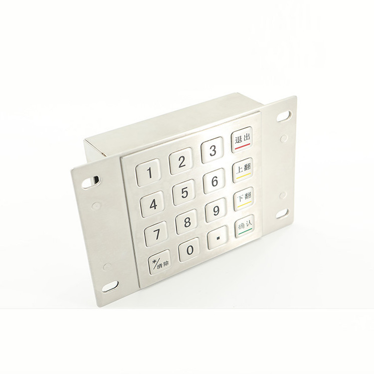 کیوسک پرداخت سلف سرویس IP65 از جنس استنلس استیل رمزگذاری شده EPP پین پد با 16 کلید