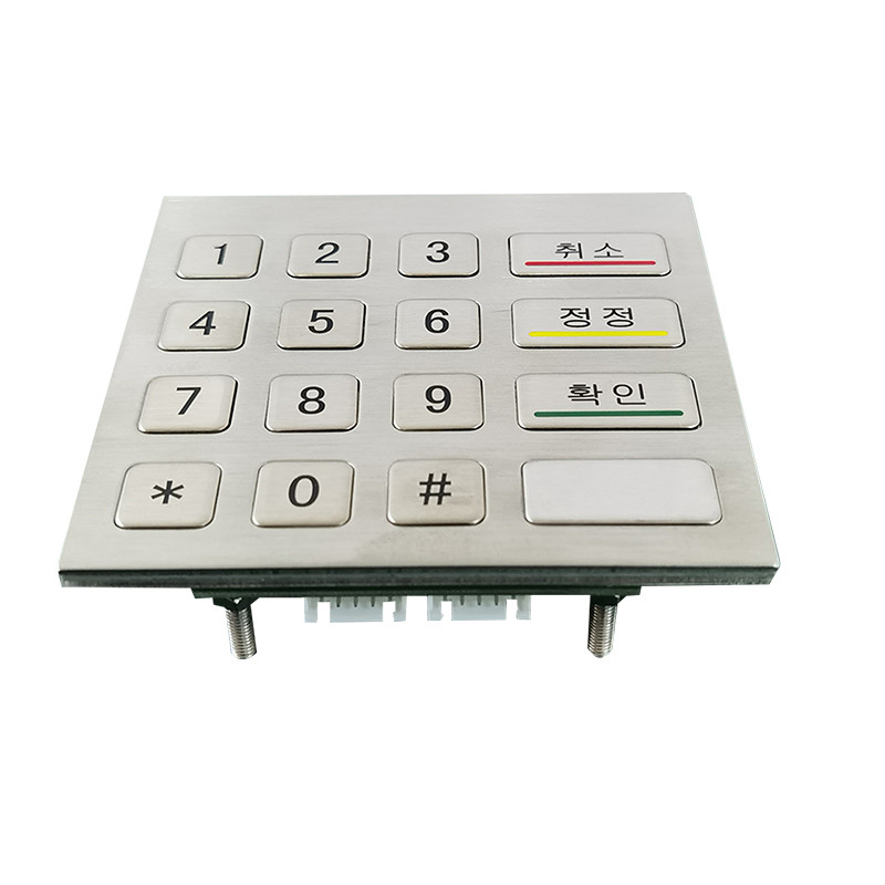 صفحه کلید عددی فلزی ضد آب از فولاد ضد زنگ 100 × 100 میلی متر با USB برای دستگاه فروش