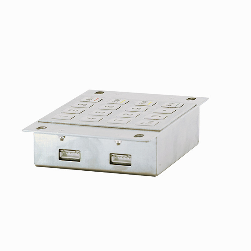 IP65 استیل ضد زنگ ATM کدگذاری شده فلزی پین پد با 16 کلید برای خود سرویس پرداخت کیوسک