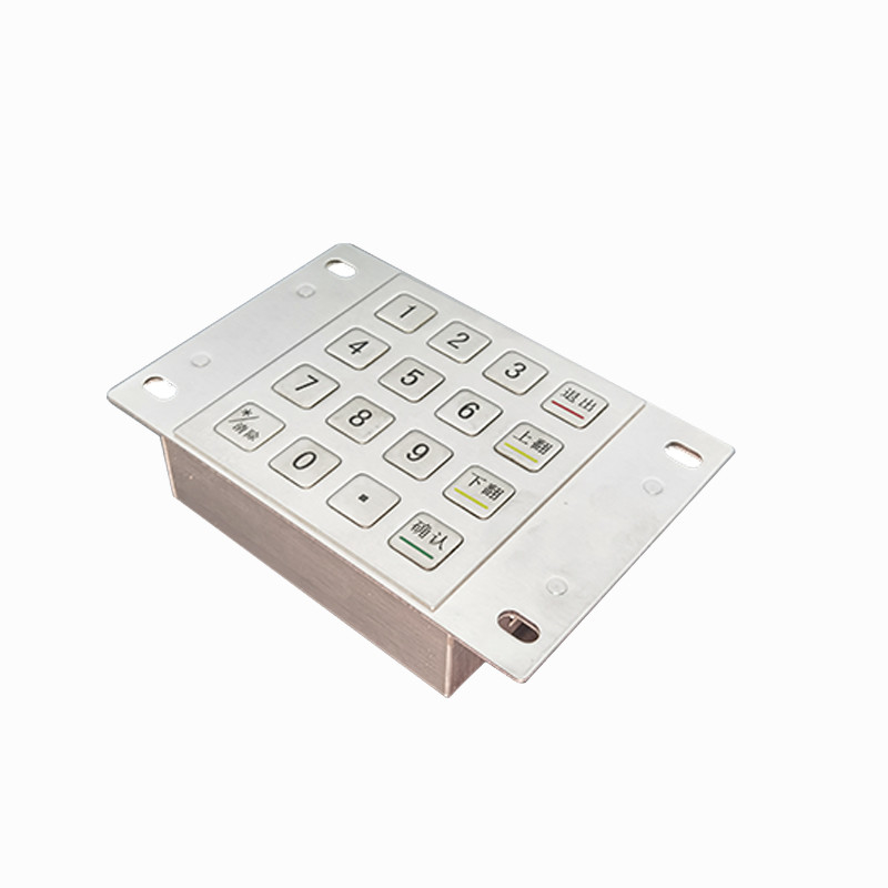 IP65 استیل ضد زنگ ATM کدگذاری شده فلزی پین پد با 16 کلید برای خود سرویس پرداخت کیوسک