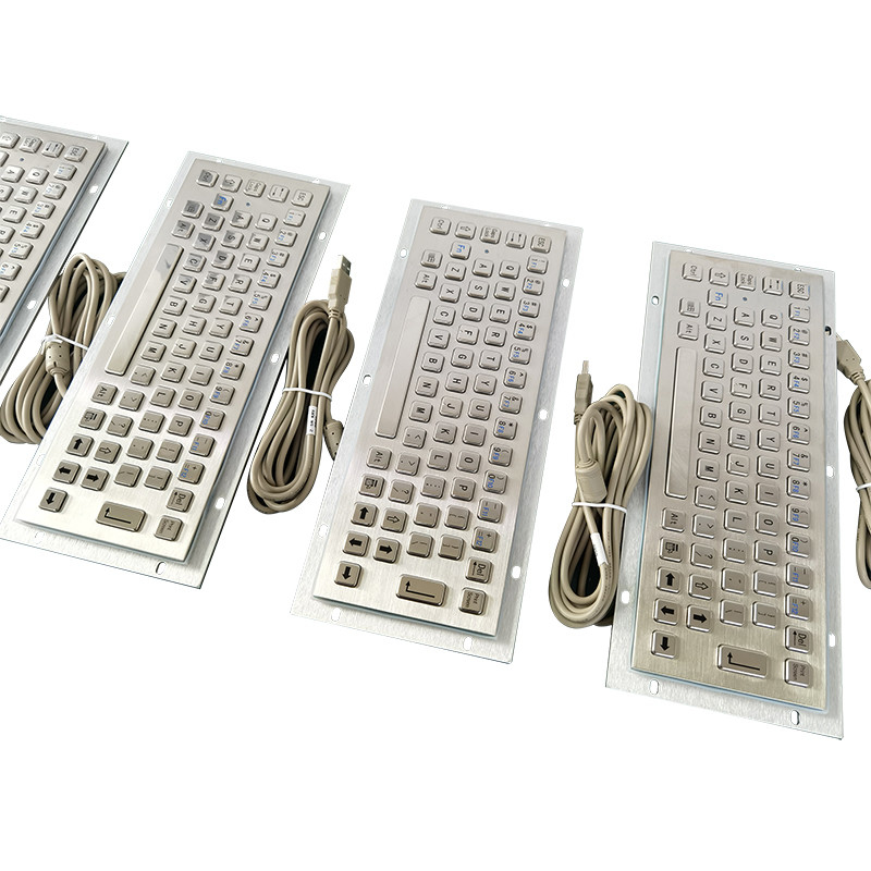 65 کلید ضد گرد و غبار IP65 صفحه کلید درجه پزشکی صفحه کلید فلزی فولاد ضد زنگ با رابط USB