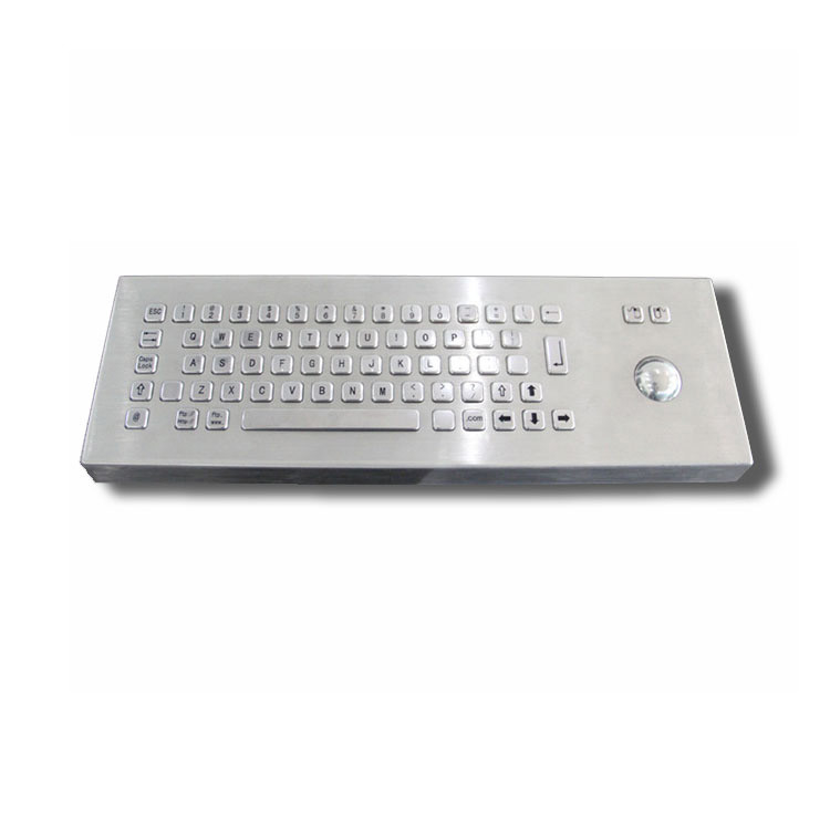 65 کلید دسکتاپ IK07 IP65 صفحه کلید صنعتی فولاد ضد زنگ با تریکبال برای کیوسک خودپرداز