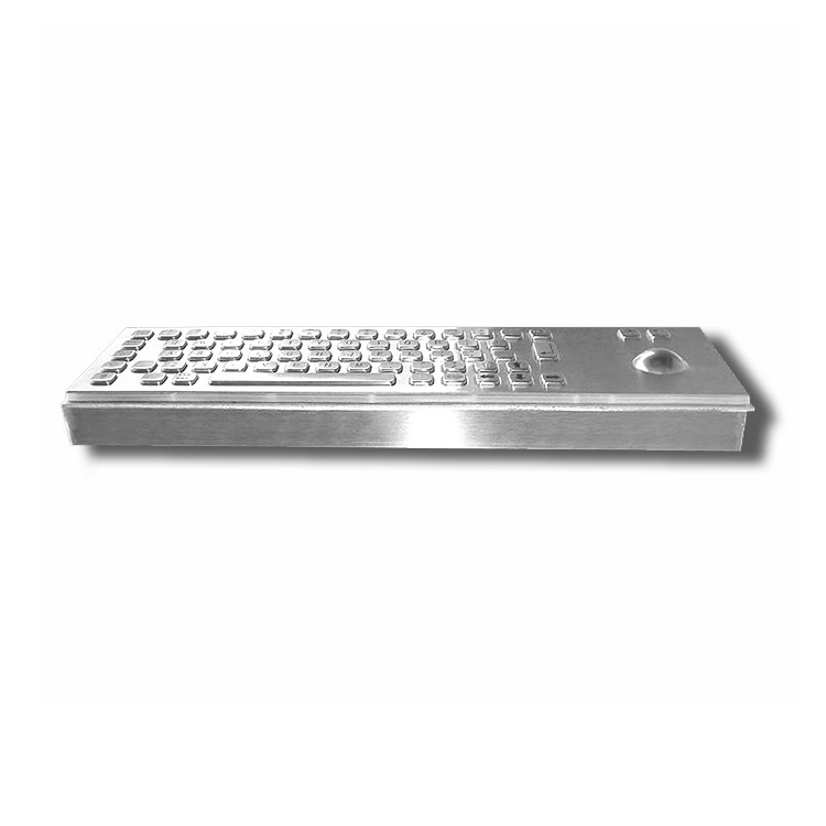 65 کلید دسکتاپ IK07 IP65 صفحه کلید صنعتی فولاد ضد زنگ با تریکبال برای کیوسک خودپرداز