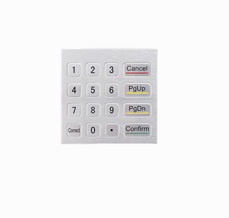 دستگاه کیوسک خود خدمت ضد آب IP65 استیل ضد زنگ فلز صفحه کلید عددی با 4x4 کلید