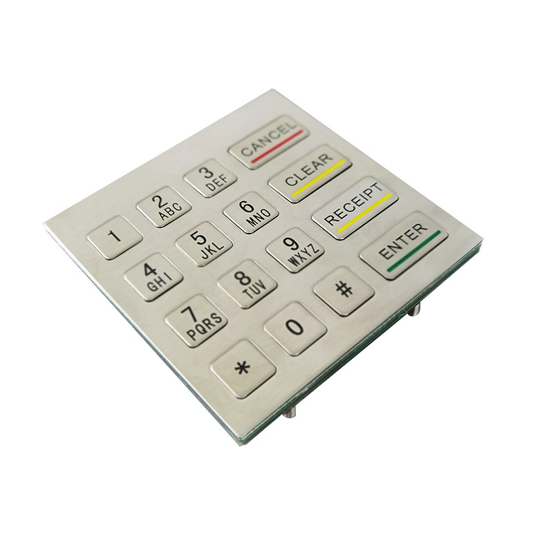 دستگاه کیوسک خود خدمت ضد آب IP65 استیل ضد زنگ فلز صفحه کلید عددی با 4x4 کلید