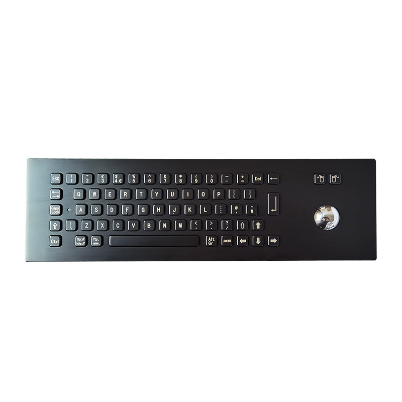 پانل کیوسک خود سرویس نصب صفحه کلید فلزی فولاد ضد زنگ سیاه با طرح قابل تنظیم و رابط USB