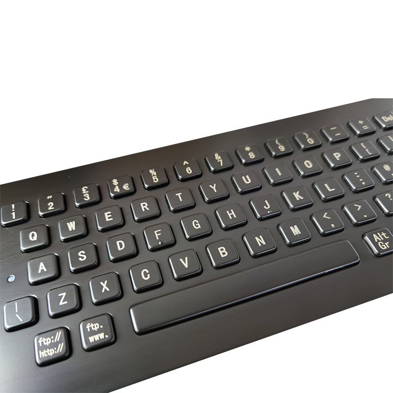 پانل کیوسک خود سرویس نصب صفحه کلید فلزی فولاد ضد زنگ سیاه با طرح قابل تنظیم و رابط USB