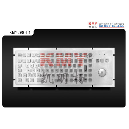 صفحه کلید فلزی کیوسک فضای باز IP65 با کلیدهای عملکردی F1~F12 و ماوس ترک بال