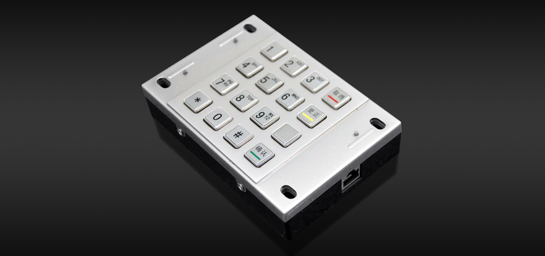 RoHS FCC 87.5 X 91.5mm 1.2KG ATM Pin Pad Bank Keypad Machine