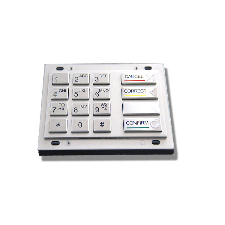 گواهینامه PCI 4.X 16 کلید 3 DES رمزگذاری شده پین ​​پد برای دستگاه ATM